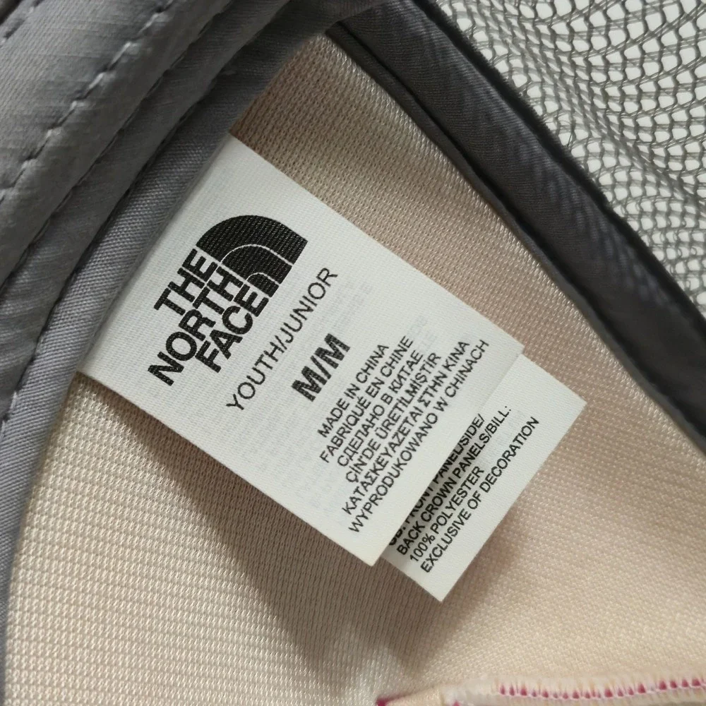 The North Face Youth Pink Trucker Hat Choose Your Own Adventure Mesh Cap M